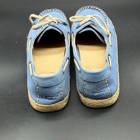 UGG Australia Women's Blue Suede Espadrille Boat Shoes Moccasins Size 7 - Picture 5 of 6